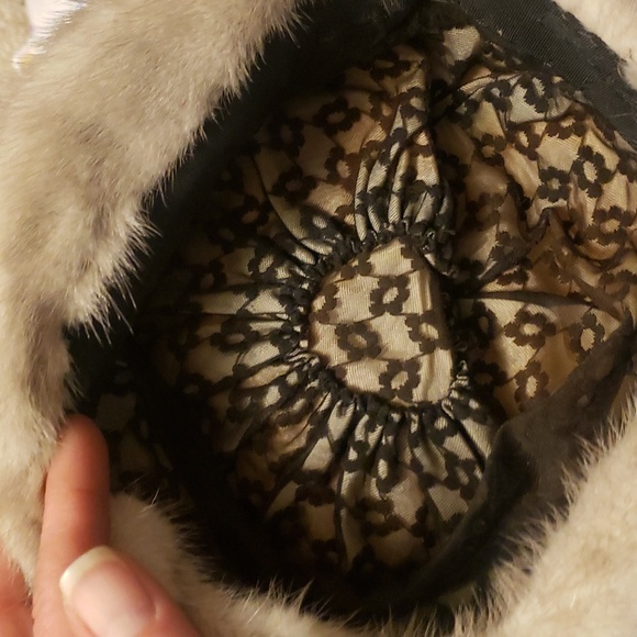 Silver gray mink hat vintage - Picture 4 of 4